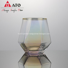Household hexagon glass Whisky glass tea juice cup